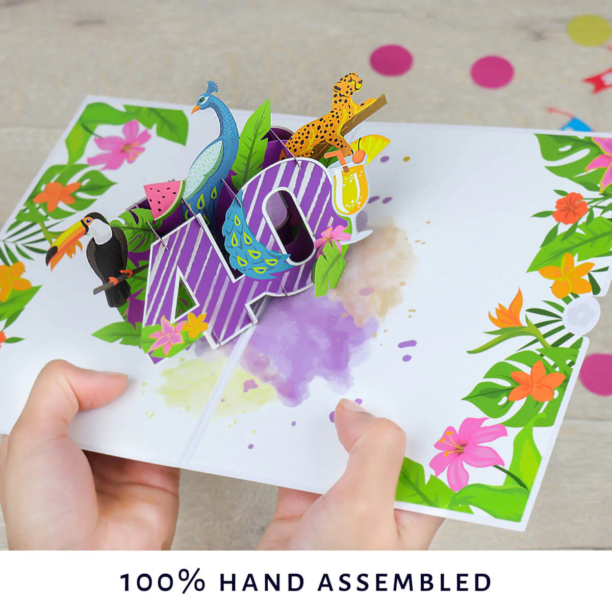40th Birthday Tropical Pop Up Card - Image 6