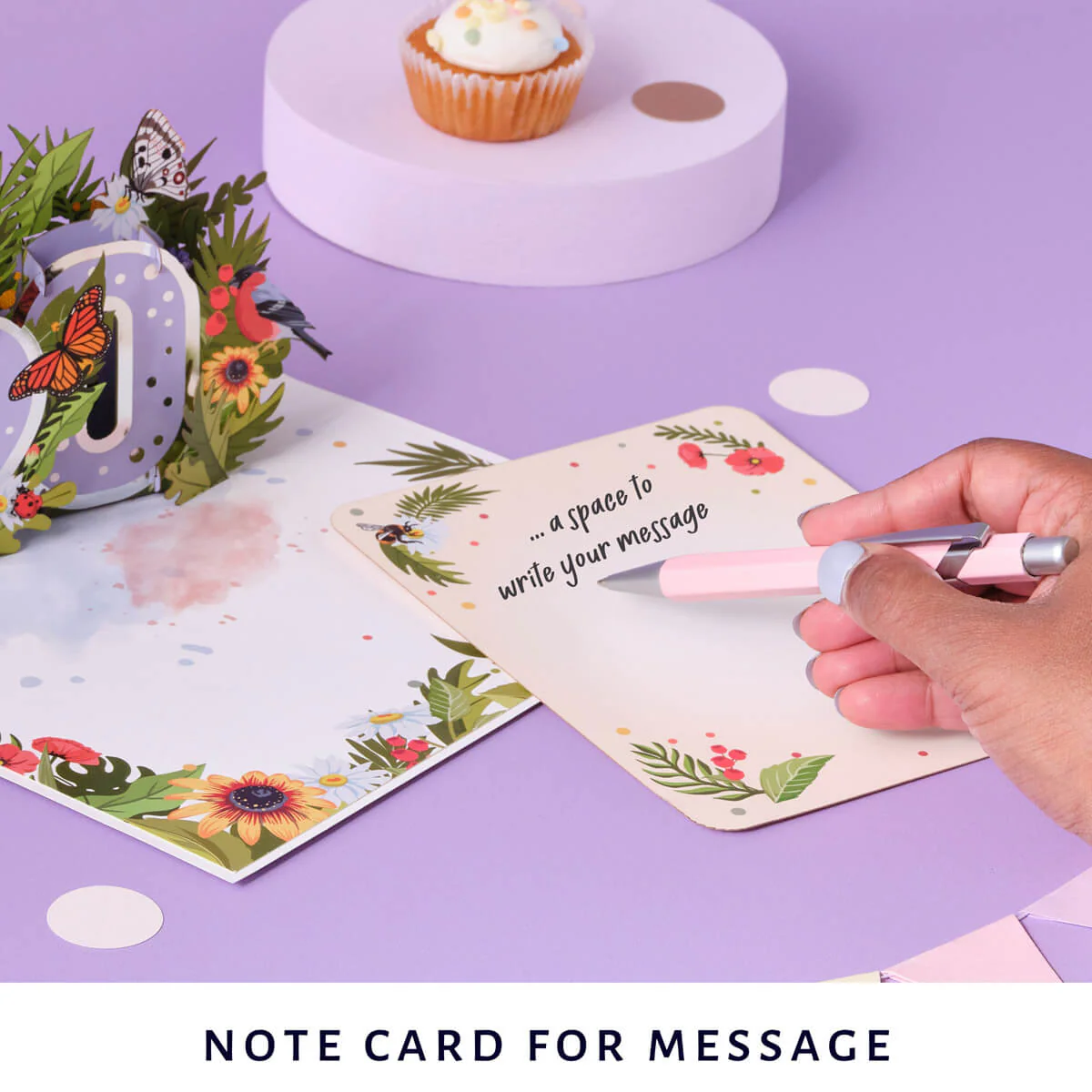 90th Birthday Floral Pop Up Card - Image 5