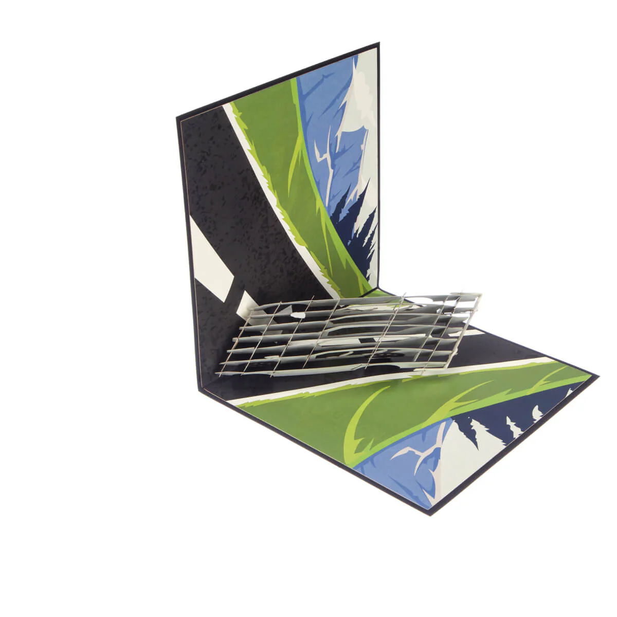 Silver Classic Car Pop Up Card - Image 5