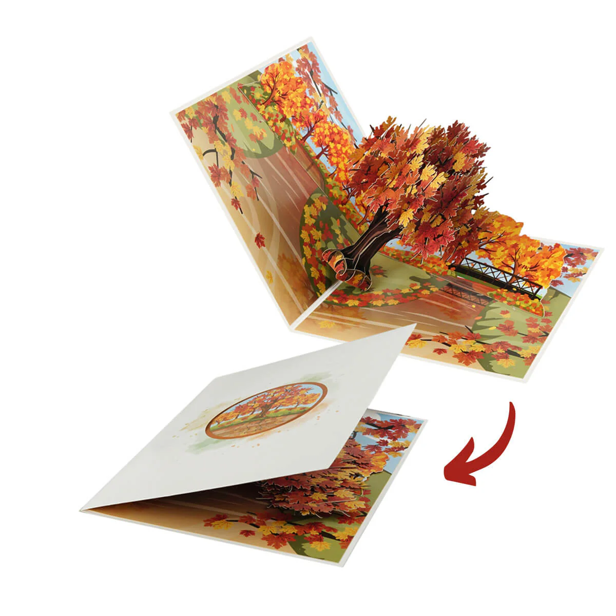 Autumn Leaves Pop Up Card - Image 6