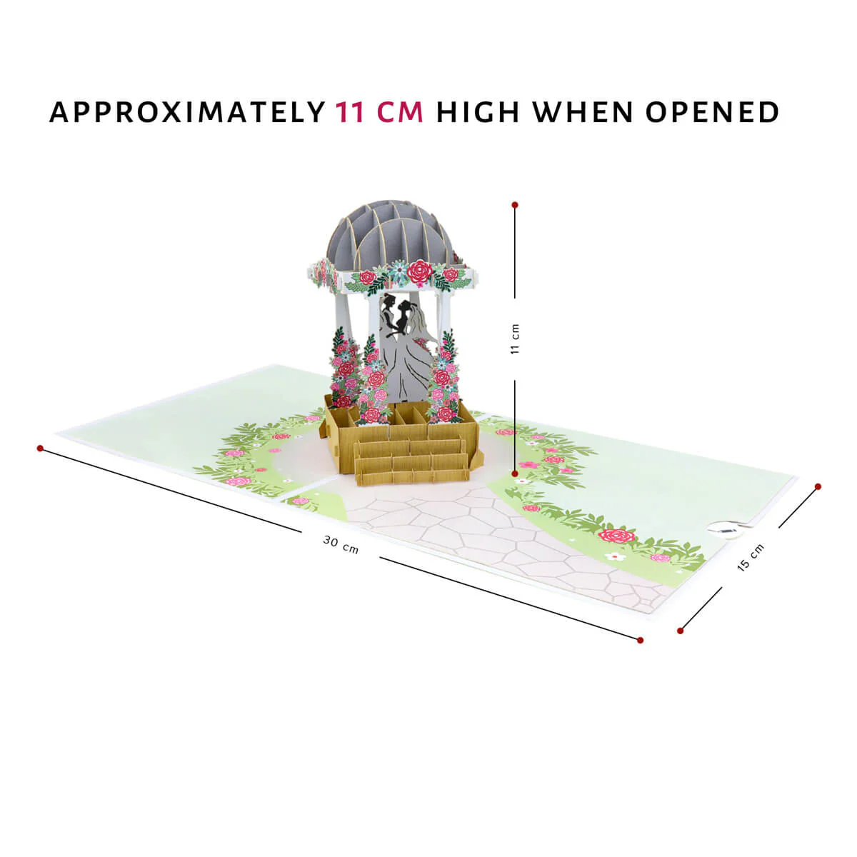 Brides Wedding Pagoda Pop Up Card - Image 4