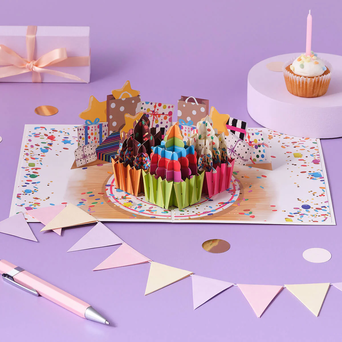Celebration Cupcakes Pop Up Card - Image 6