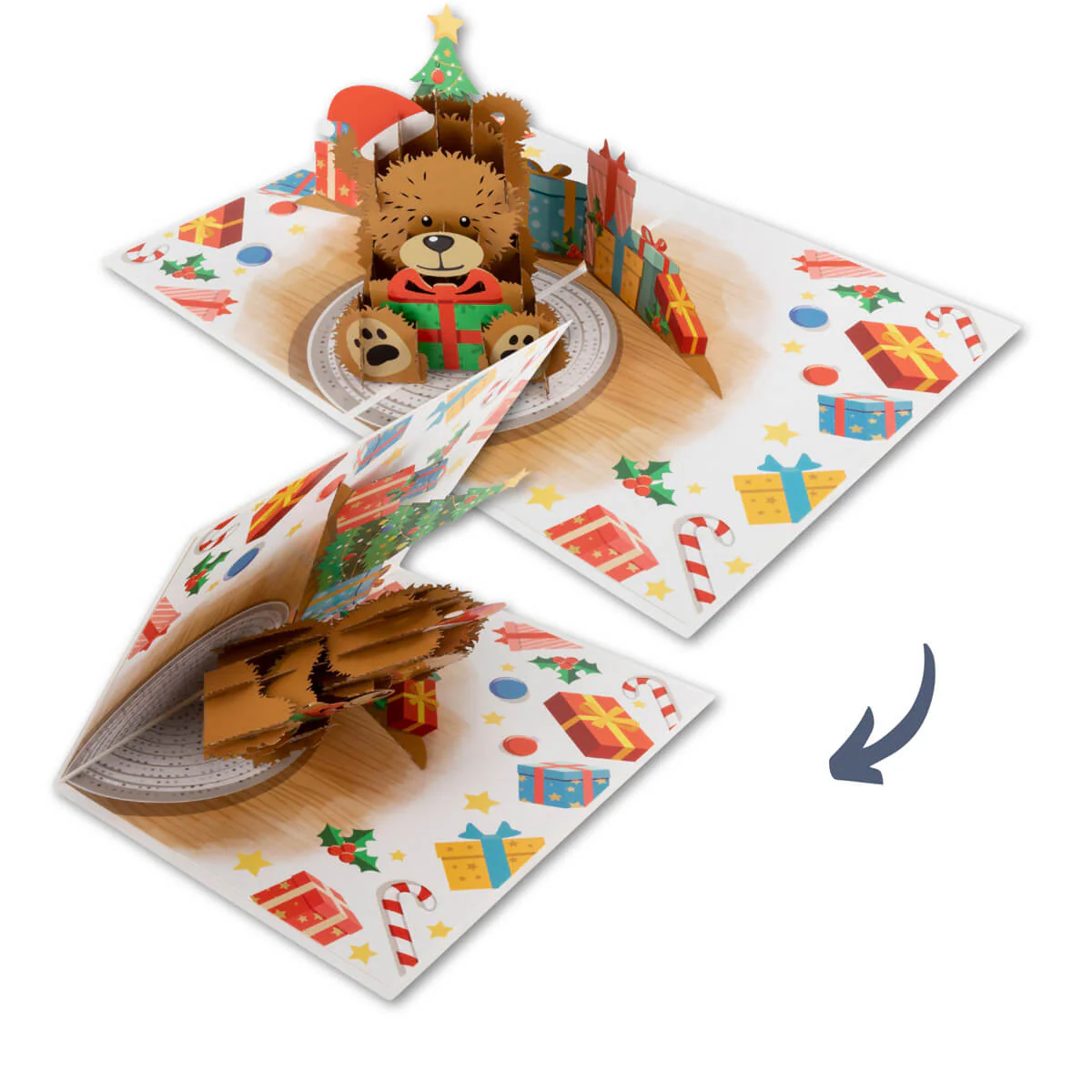 Christmas Bear Pop Up Card - Image 8