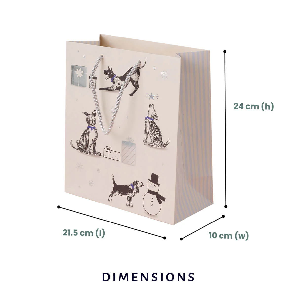 Christmas Dogs Medium Gift Bag - Image 3
