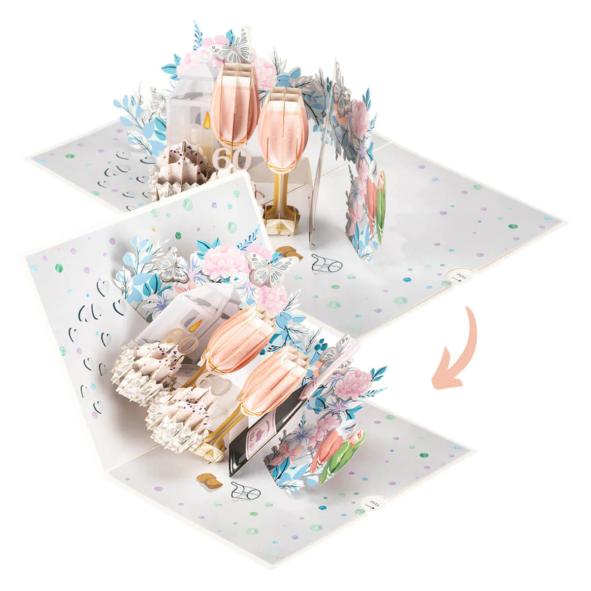 Diamond Wedding Pop Up Card - Image 5