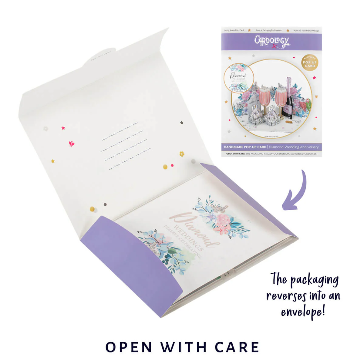 Diamond Wedding Pop Up Card - Image 7