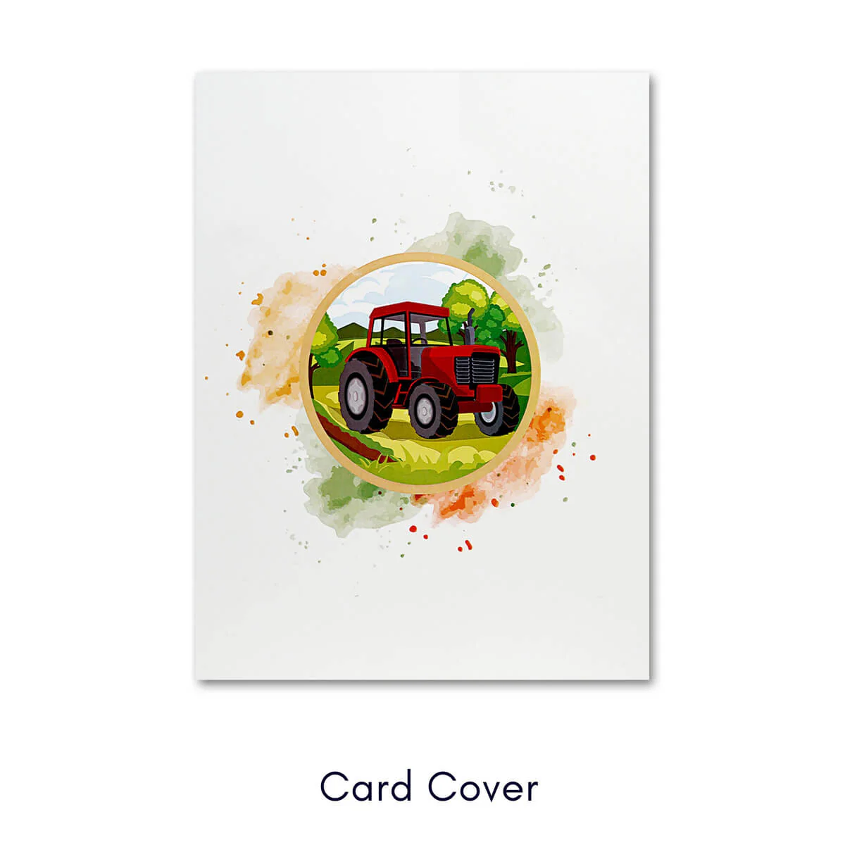 Red Vintage Tractor Pop Up Card - Image 6
