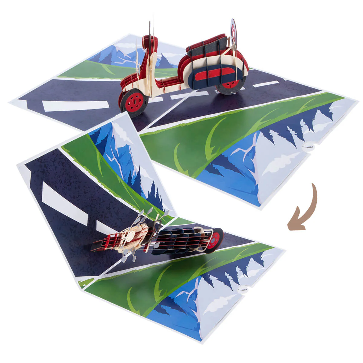 Retro Scooter Pop Up Card - Image 3