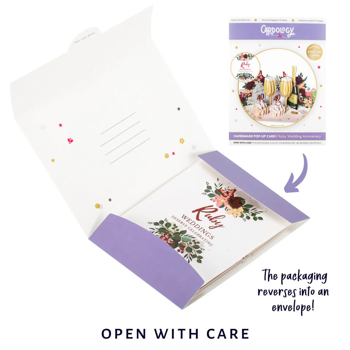 Ruby Wedding Pop Up Card - Image 7