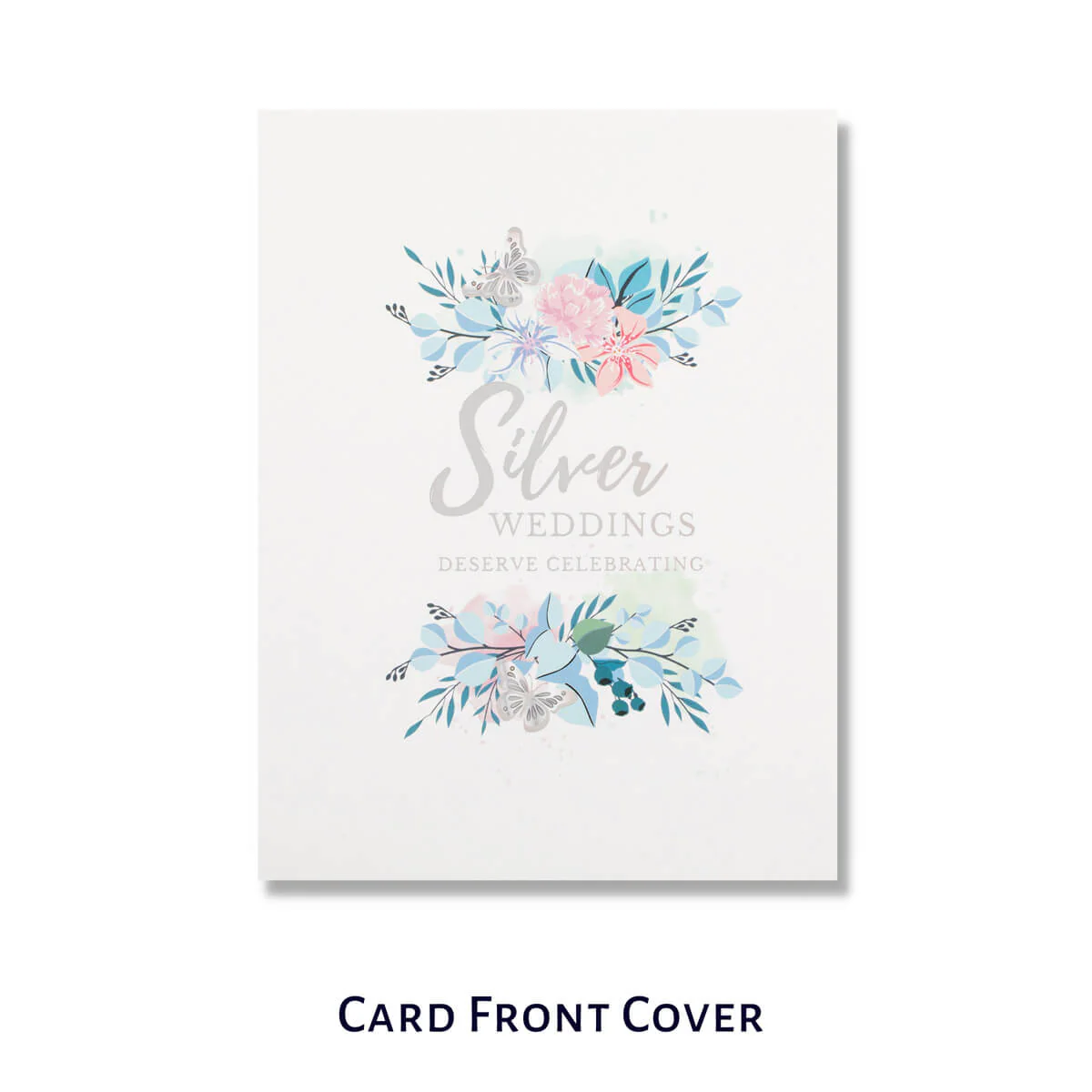 Silver Wedding Pop Up Card - Image 3