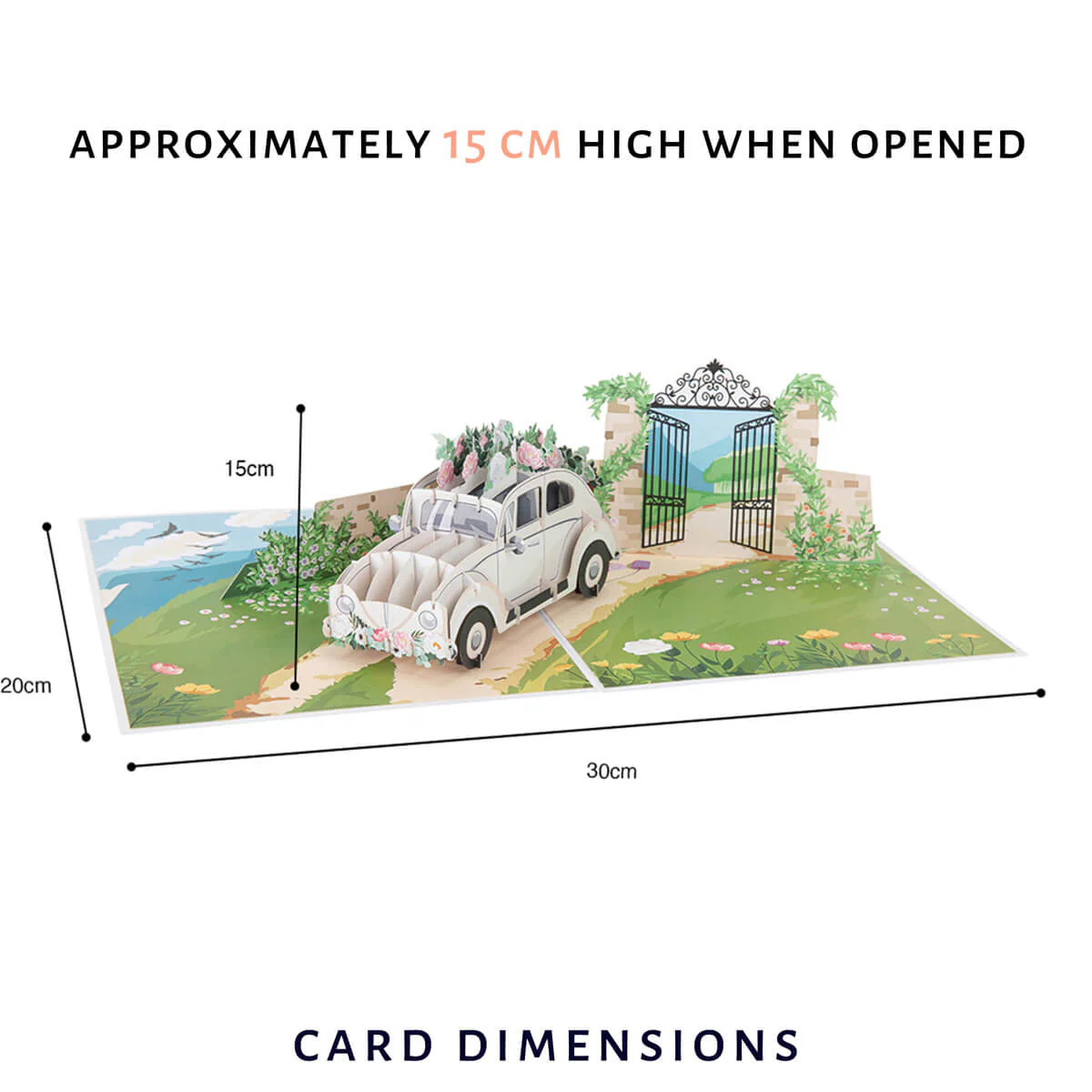 Wedding Car Pop Up Card - Image 4