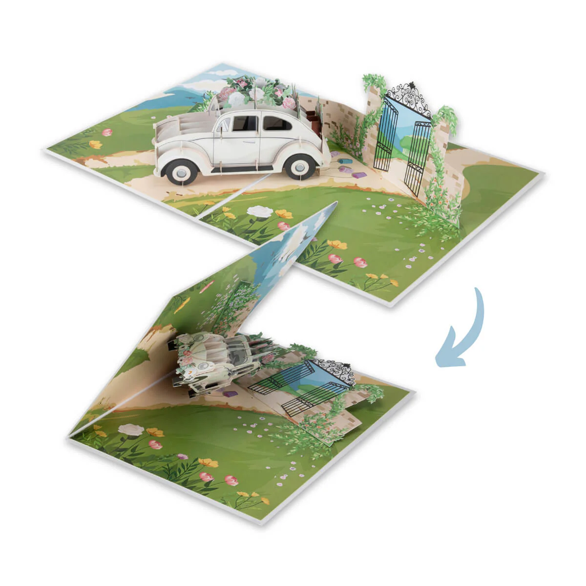 Wedding Car Pop Up Card - Image 6