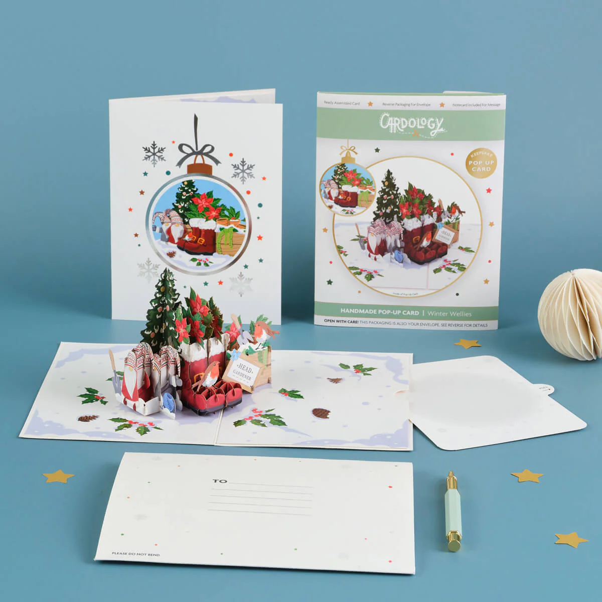 Winter Wellies Pop Up Card - Image 3
