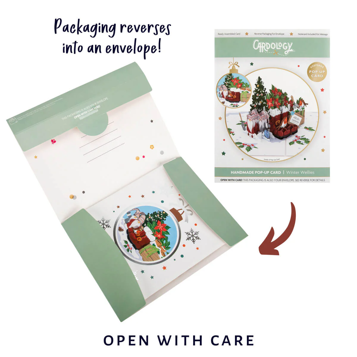 Winter Wellies Pop Up Card - Image 8